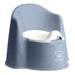 Deep blue baby toddler potty chair with high back and splash guard, suitable for potty training