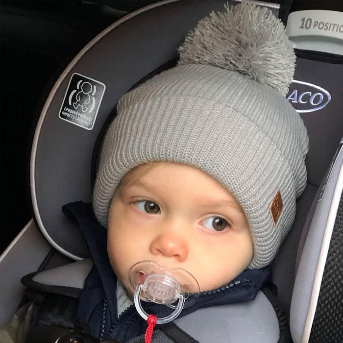 Babyfied Apparel - Babyfied Apparel - PomPom Toque - Light Grey