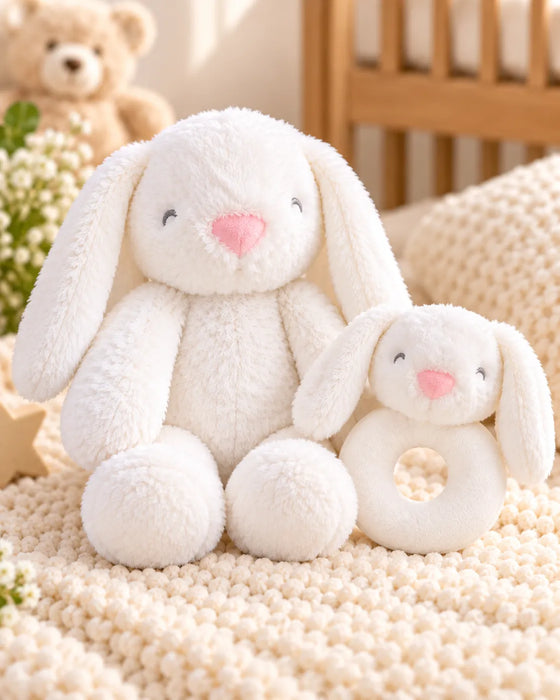 Baby Mode® 4-Piece Cuddly Comfort Gift Set | White Bunny