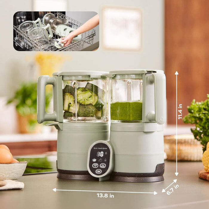 Babymoov Duo Meal Glass Baby Food Maker - CELADON GREEN