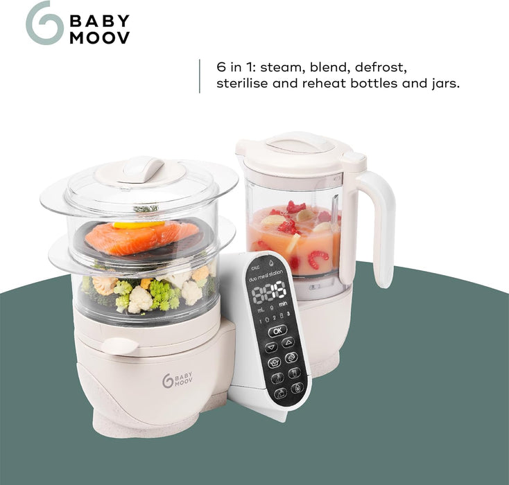 Babymoov Station de repas Duo : Robot culinaire pour bébé 6 en 1