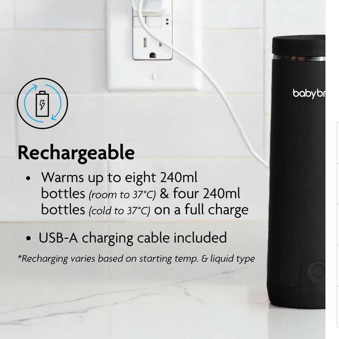 Babymoov® - Baby Brezza SuperFast Portable Bottle Warmer – Rechargeable & Travel-Friendly