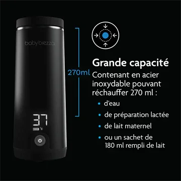 Babymoov® - Baby Brezza SuperFast Portable Bottle Warmer – Rechargeable & Travel-Friendly