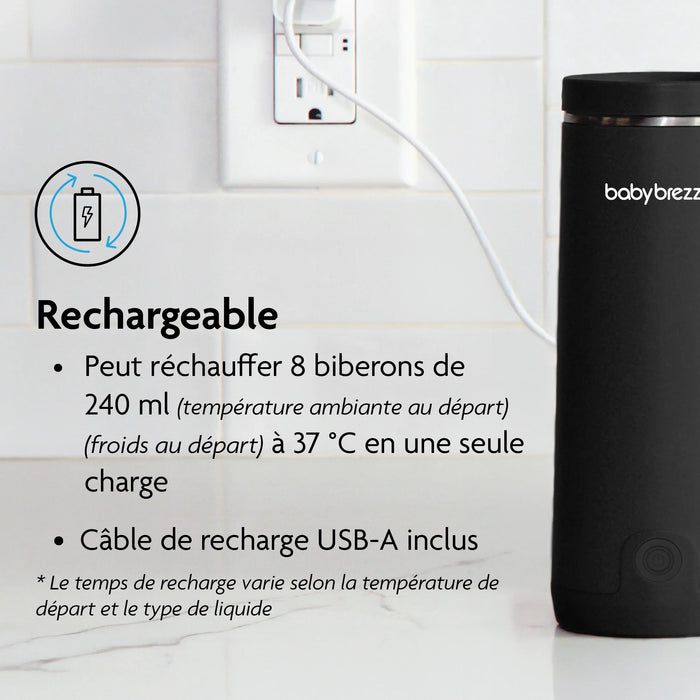 Babymoov® - Baby Brezza SuperFast Portable Bottle Warmer – Rechargeable & Travel-Friendly