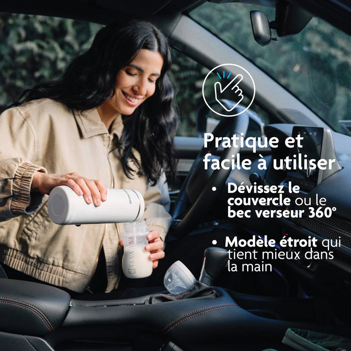 Babymoov® - Baby Brezza SuperFast Portable Bottle Warmer – Rechargeable & Travel-Friendly