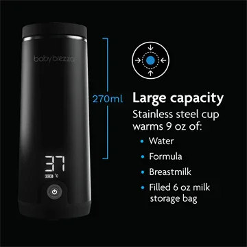 Babymoov® - Baby Brezza SuperFast Portable Bottle Warmer – Rechargeable & Travel-Friendly