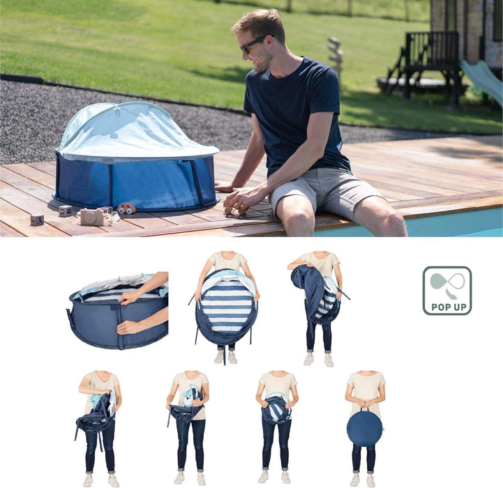 Babymoov® - Babymoov Babyni Playpen, Activity Gym & Napper with Pop-Up System and UPF 50+ Protection - Navy