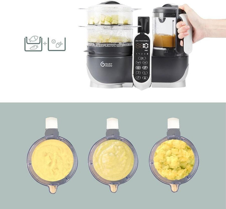 Babymoov® - Babymoov Duo Meal Station: 6-in-1 Baby Food Maker - Industrial Grey
