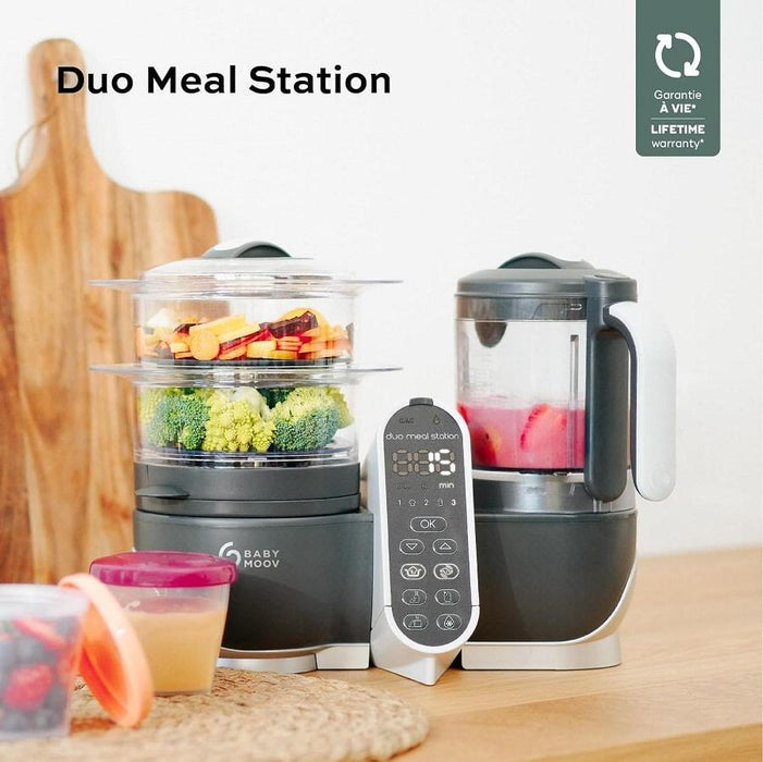 Babymoov® - Babymoov Duo Meal Station: 6-in-1 Baby Food Maker - Industrial Grey