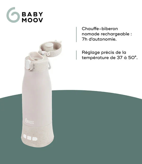 Babymoov® - Babymoov Moov & Feed Portable Rechargeable Bottle Warmer – Mineral