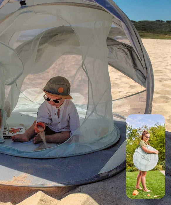 Babymoov® - Babymoov® Moov & Protect Anti-UV Cooling Beach Tent – Green Lagoon