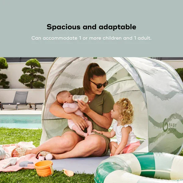 Babymoov® - Babymoov® Moov & Protect Anti-UV Cooling Beach Tent – Green Lagoon