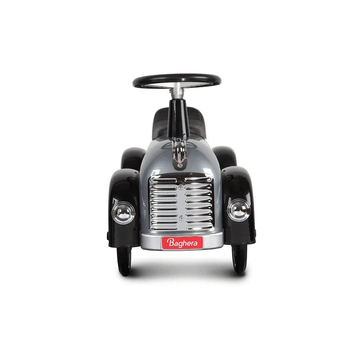 Baghera Speedster Ride-On Car for Kids 1–3 – Vintage Metal Ride-On Toy)