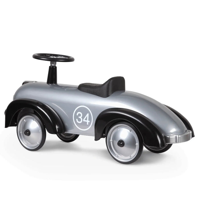 Baghera Speedster Ride-On Car for Kids 1–3 – Vintage Metal Ride-On Toy)