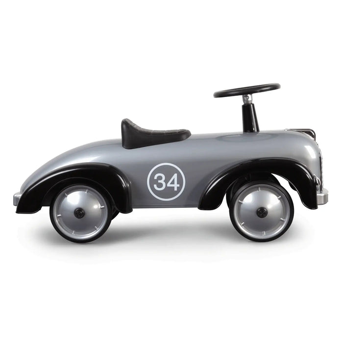 Baghera Speedster Ride-On Car for Kids 1–3 – Vintage Metal Ride-On Toy)