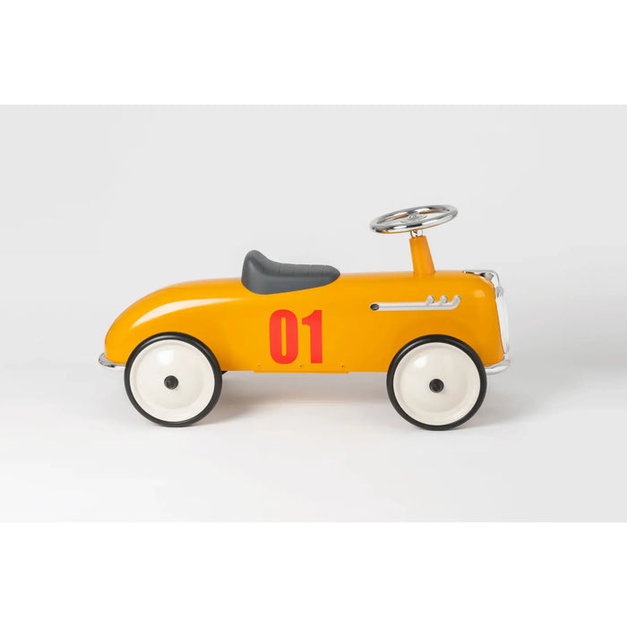 Baghera Ride-On Roadster Metal Car for Kids 1+ – Retro Classic Ride-On Toy