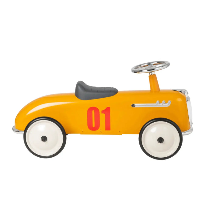 Baghera Ride-On Roadster Metal Car for Kids 1+ – Retro Classic Ride-On Toy