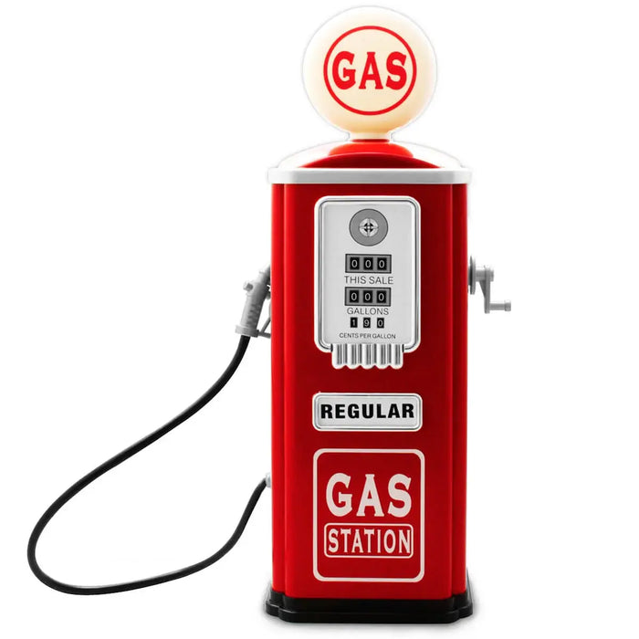 Baghera Vintage Play Gas Station Pump for Kids 3+ – Metal Toy Fuel Pump Accessory