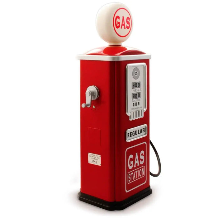 Baghera Vintage Play Gas Station Pump for Kids 3+ – Metal Toy Fuel Pump Accessory