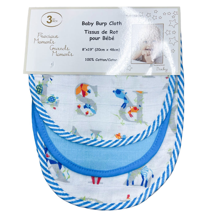 Serviette pour le rot en mousseline 100% coton dePrecious Moments  – Lot de 3