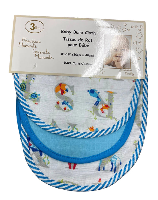 Precious Moments 100% Cotton Muslin Burpcloths - 3-Pack