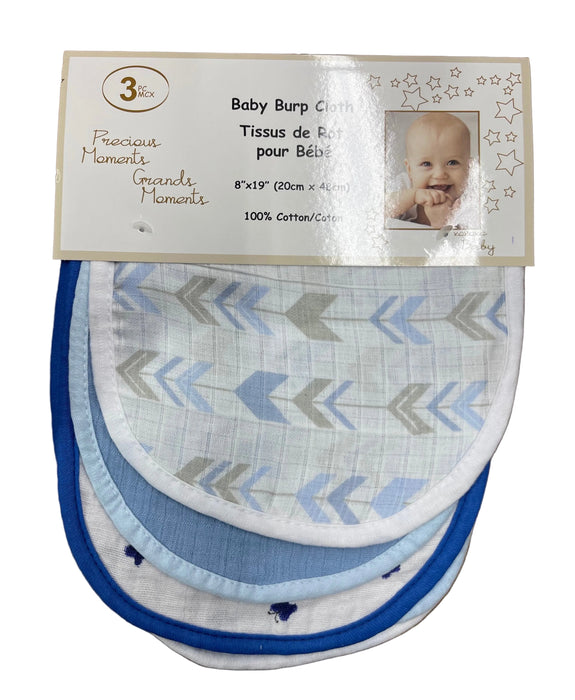 Precious Moments 100% Cotton Muslin Burpcloths - 3-Pack