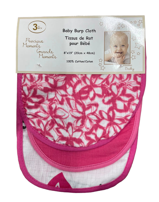 Precious Moments 100% Cotton Muslin Burpcloths - 3-Pack