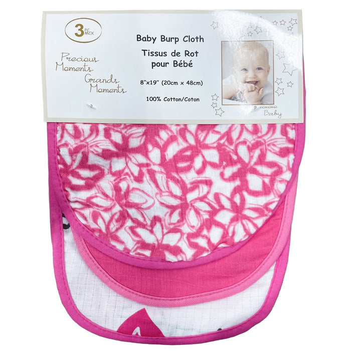 Serviette pour le rot en mousseline 100% coton dePrecious Moments  – Lot de 3