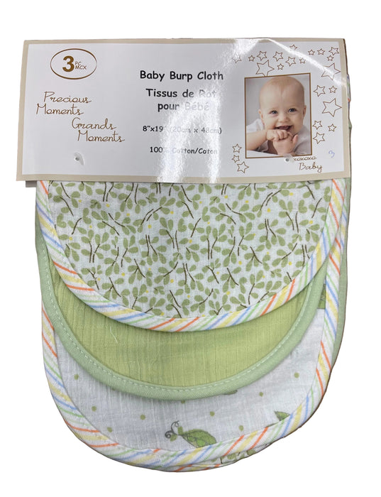 Precious Moments 100% Cotton Muslin Burpcloths - 3-Pack