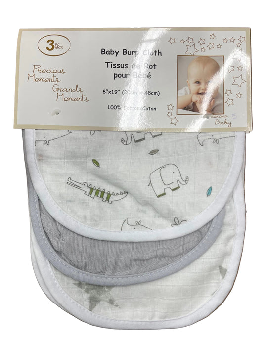 Precious Moments 100% Cotton Muslin Burpcloths - 3-Pack