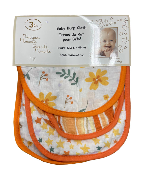 Precious Moments 100% Cotton Muslin Burpcloths - 3-Pack