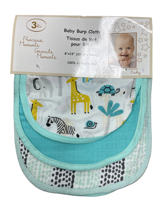 Precious Moments 100% Cotton Muslin Burpcloths - 3-Pack