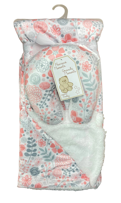 Couverture et oreiller en sherpa imprimés de Rose Textiles