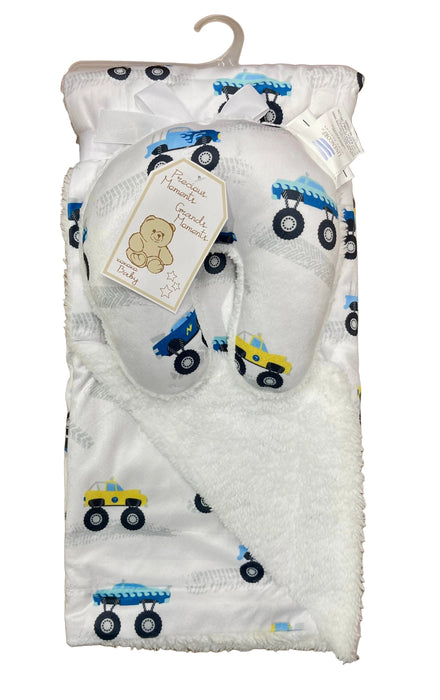 Couverture et oreiller en sherpa imprimés de Rose Textiles