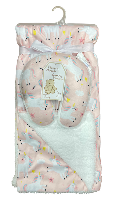 Couverture et oreiller en sherpa imprimés de Rose Textiles