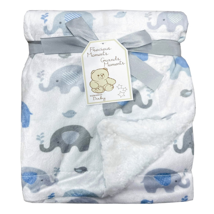 Couverture pour bébé en micro-mink et sherpa – Precious Moments