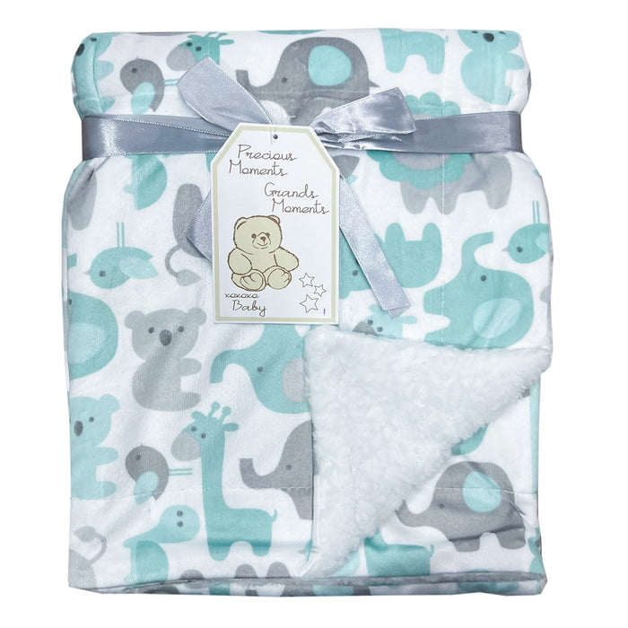 Couverture pour bébé en micro-mink et sherpa – Precious Moments
