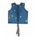 bbluv Naj toddler swim vest in blue with raindrop pattern, shown front-facing on white background.