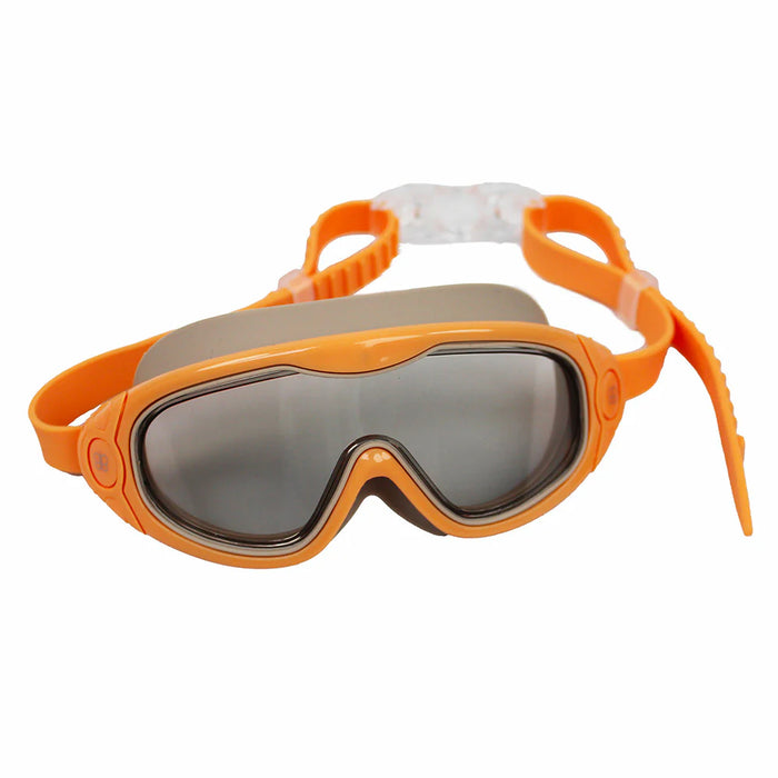 bbluv kids swimming mask in bright orange displayed on a white background.