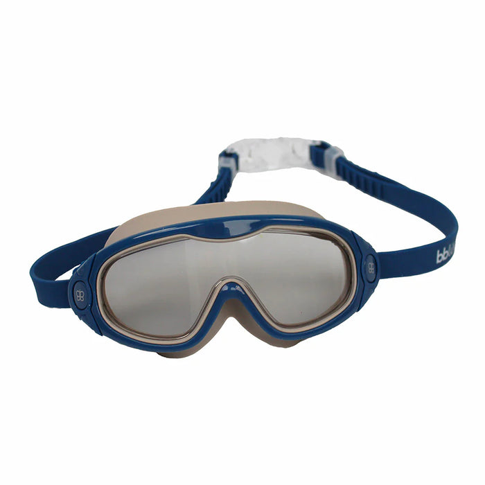 bblüv kids swimming mask in blue with clear lens shown on a plain white background.