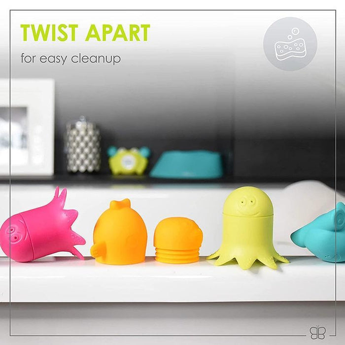 bbluv® - bblüv Büddies Baby Bath Toys Silicone Ocean Animals for Babies & Toddlers