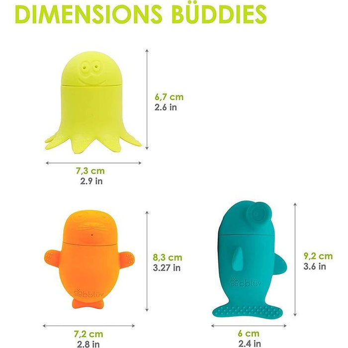 bbluv® - bblüv Büddies Baby Bath Toys Silicone Ocean Animals for Babies & Toddlers