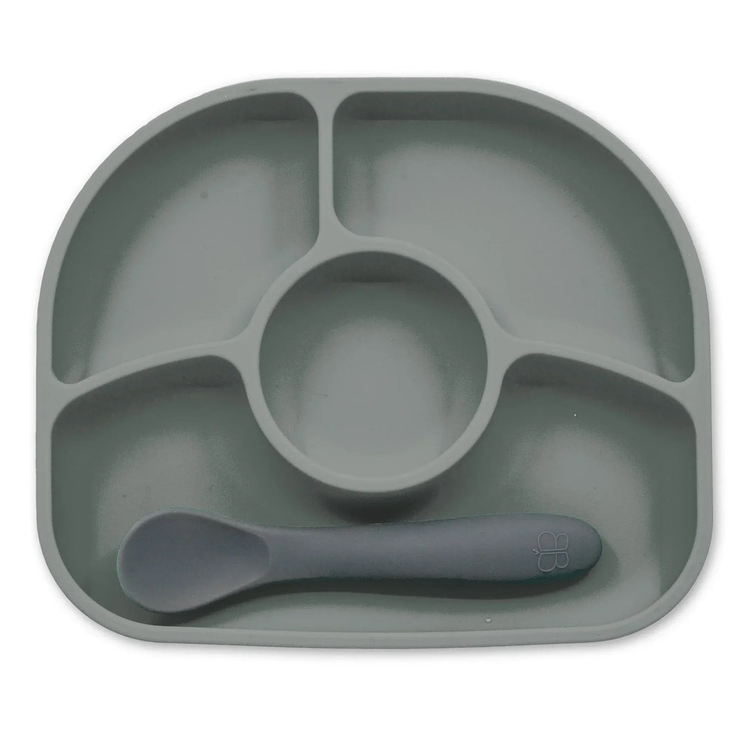 bbluv® - Yümi - Anti-Spill Silicone Plate & Spoon Set