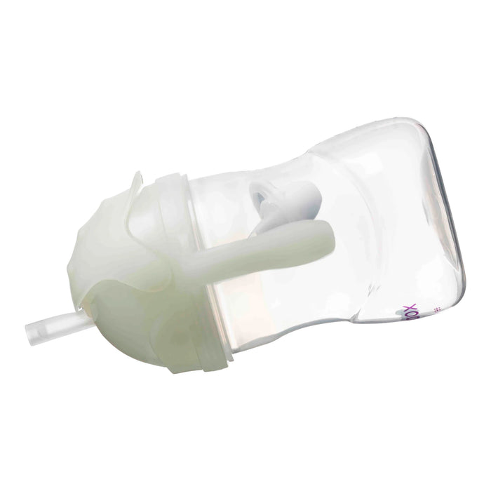 bbox baby toddler sippy cup glow in the dark shown on a white background with straw and handles
