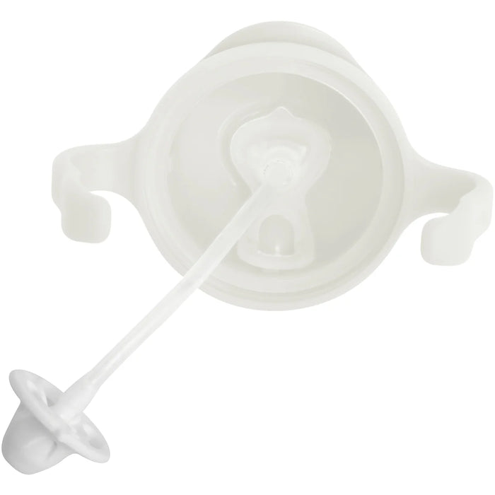 bbox baby toddler sippy cup glow in the dark lid shown from above highlighting straw detail