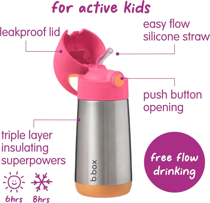 Gourde pour enfants Nûby Soft Straw Canteen – Tasse anti-débordement à couvercle rabattable pour les tout-petants de 18 mois et plus (Copie)