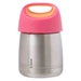 b.box insulated food jar in stainless steel with a pink lid, shown upright against a white background.