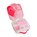 bbox lunchbox Flamingo Fizz open on white background, showing pink compartments and handle