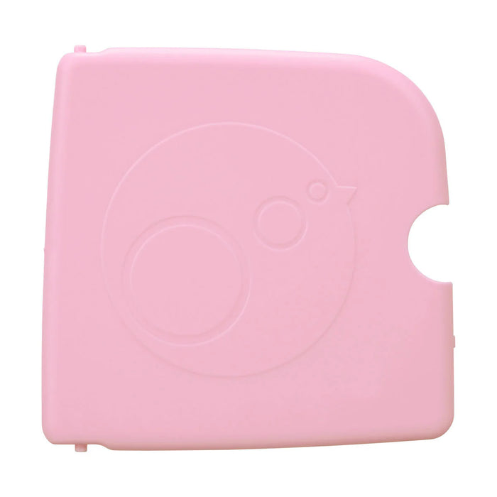 b.box lunchbox Flamingo Fizz pink closed square container on a plain white background