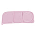 b.box lunchbox indigo rose lid shown flat on a white background with divided compartments.